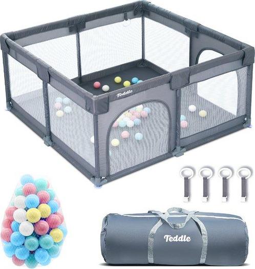 Teddle Grondbox - Baby Speelbox met 50x Speelballen - Kin..., Kinderen en Baby's, Babyparken, Nieuw, Verzenden