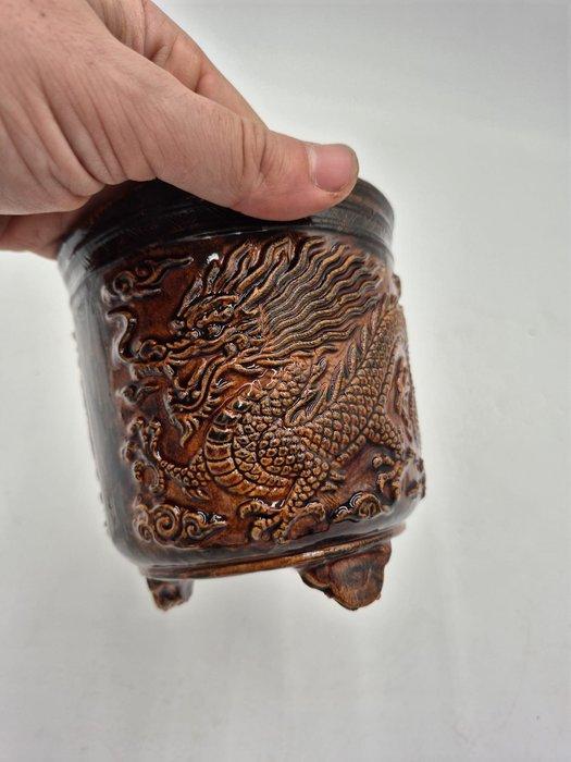 Handgetekende bonsai-draak - Hoogte (boom): 12 cm - Diepte, Antiek en Kunst, Curiosa en Brocante