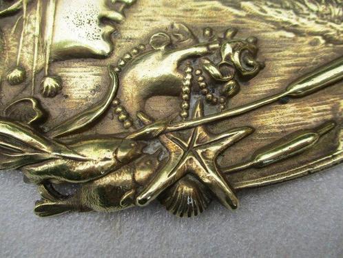 Asbak - Art Nouveau-beker. Visser, naiad. Brons, Antiek en Kunst, Kunst | Designobjecten
