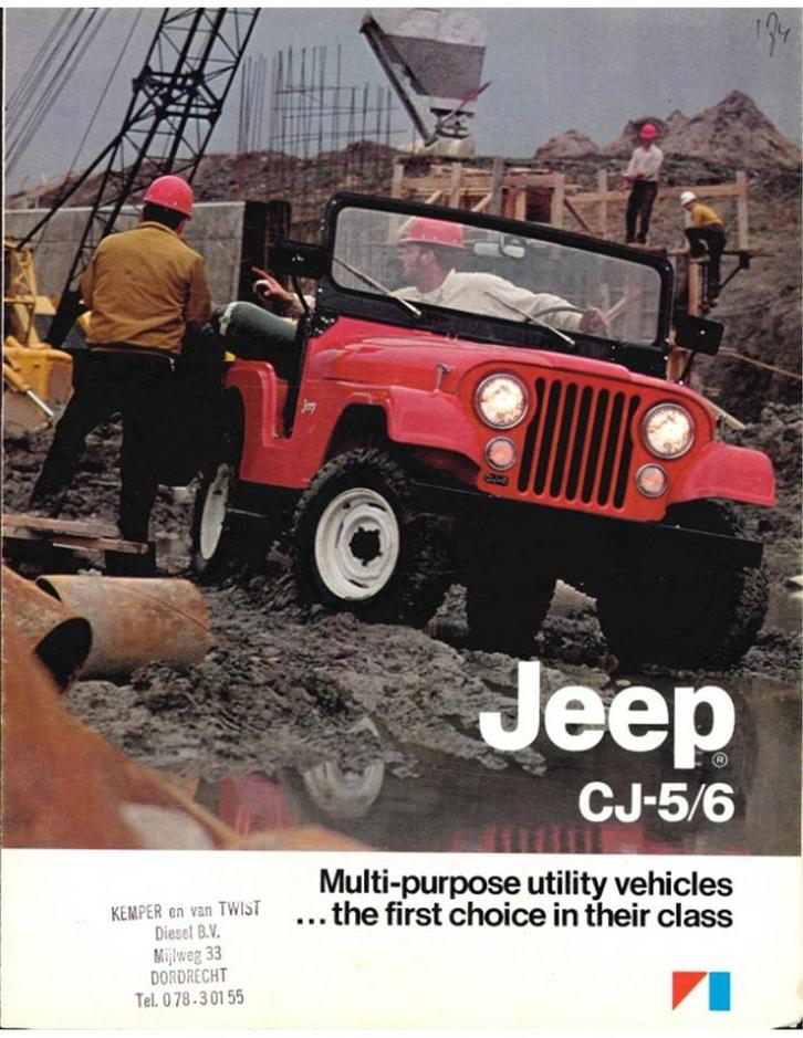 1974 JEEP CJ-5 | CJ-6 BROCHURE ENGELS USA, Livres, Autos | Brochures & Magazines