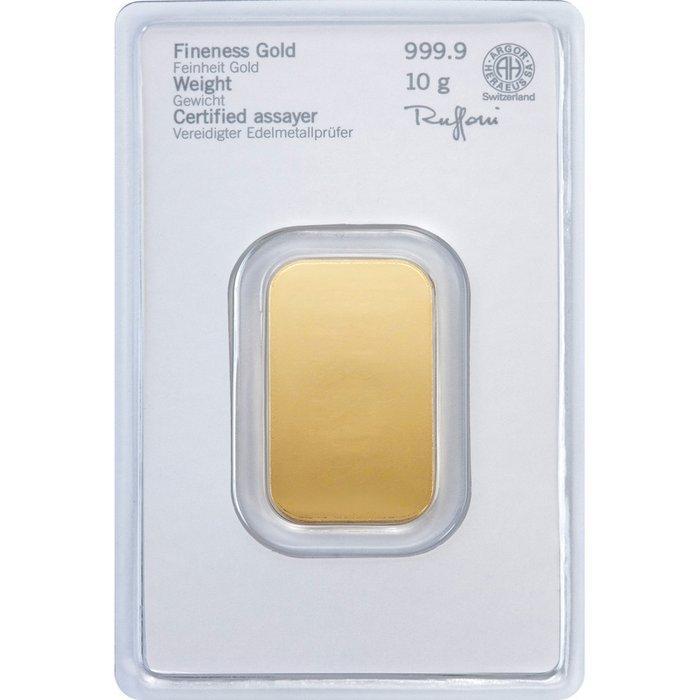 10 gram - Goud .999 - Heraeus - Verzegeld en met certificaat, Postzegels en Munten, Edelmetalen en Baren