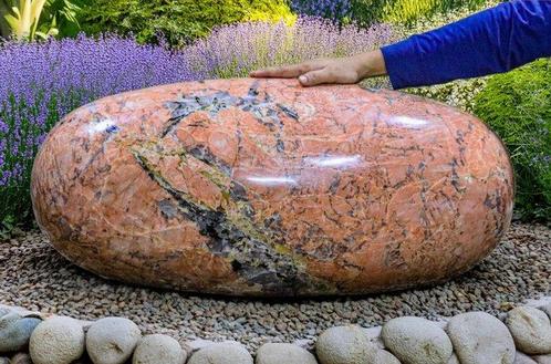 XXXL Perzik Rosophia Azeztuliet Lingam Lingam - Hoogte: 79, Verzamelen, Mineralen en Fossielen