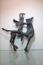Sculpture, Gehelmde op paard. - 27 cm - Bronze, Antiek en Kunst