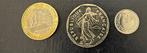 Frankrijk. 1 Centime, 2 Francs et 10 Francs 1994 (lot de 3, Postzegels en Munten