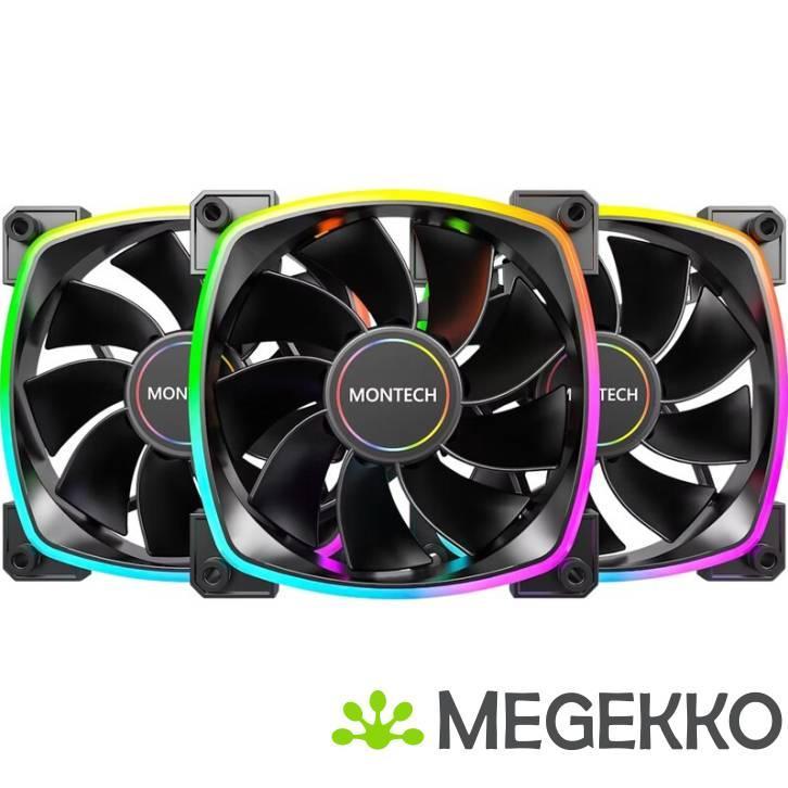 Montech RX120 PWM 3-Pack Zwart, Informatique & Logiciels, Refroidisseurs d'ordinateur, Envoi