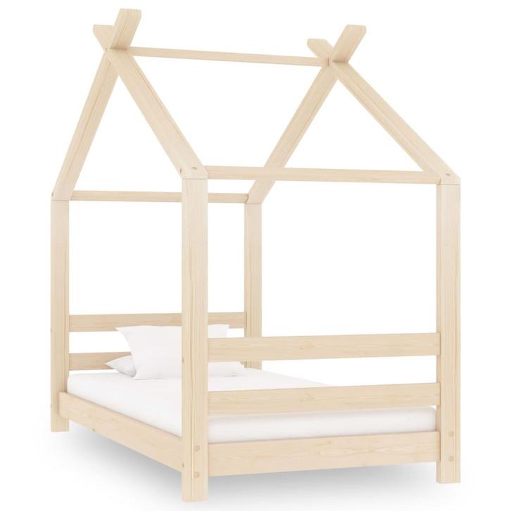vidaXL Kinderbedframe massief grenenhout 70x140 cm, Enfants & Bébés, Chambre d'enfant | Lits, Envoi