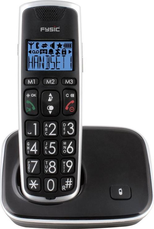 Fysic FX-6000 Big Button Dect Telefoon - Zwart, Huis en Inrichting, Woonaccessoires | Overige, Verzenden