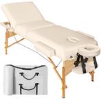 3-zones massagetafel 10 cm matras + tas - beige, Sports & Fitness, Produits de massage, Verzenden