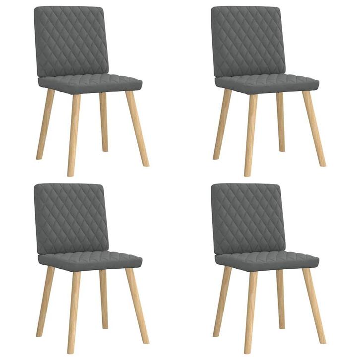 vidaXL Eetkamerstoelen 4 st stof donkergrijs, Huis en Inrichting, Stoelen, Nieuw, Verzenden