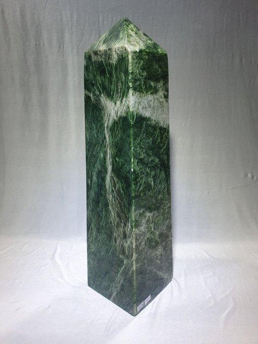Jade Nefriet - Obelisk- toren - Natuurlijke steen - Heilzame, Verzamelen, Mineralen en Fossielen