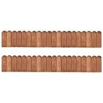 vidaXL Rouleaux de bordure 2 pcs 120 cm Bois de pin imprégné