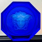 Versace Rosenthal Medusa Kobalt Blue Glass coaster/, Antiek en Kunst