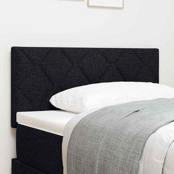 vidaXL Stoffen Hoofdbord Geometric met hoofdeinde Zwart 90, Verzenden