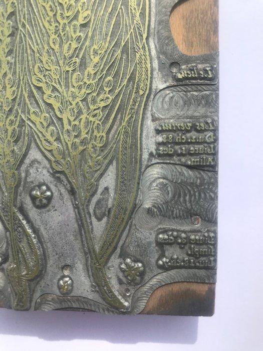 Le Riz - Histoire Générale des Plantes - Printing Stamp -, Antiek en Kunst, Antiek | Wandborden en Tegels