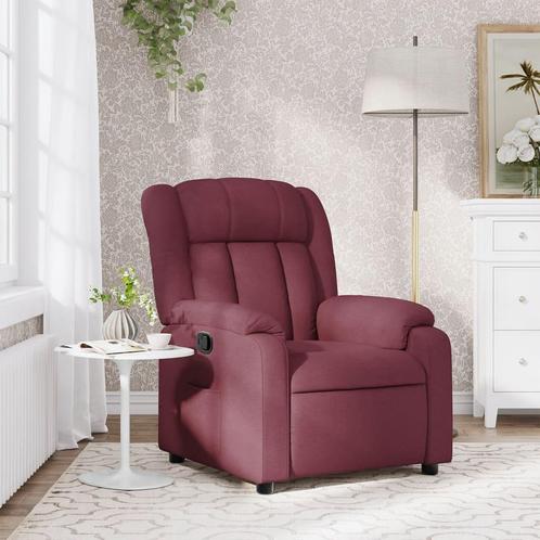 vidaXL Fauteuil verstelbaar stof wijnrood, Huis en Inrichting, Fauteuils, Nieuw, Verzenden