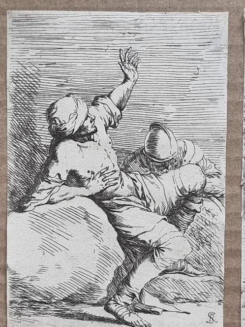 Salvator Rosa (1615-1673) - Lot. of 3 - Soldati, Antiek en Kunst, Antiek | Overige Antiek
