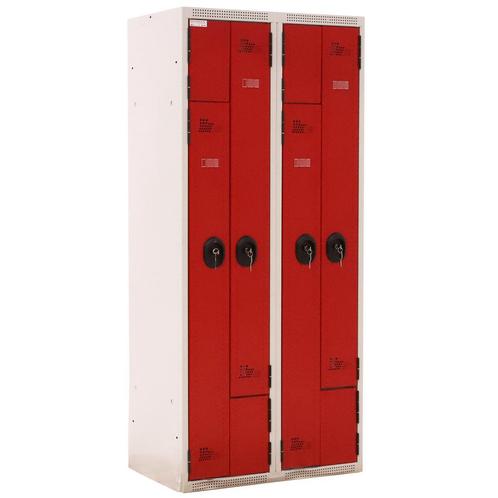 Gebruikte Garderobekasten 4 deuren (cilindersluiting), Huis en Inrichting, Kasten | Lockerkasten, Gebruikt, Ophalen of Verzenden