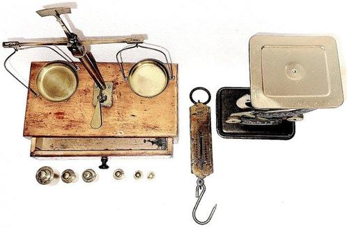 Verzameling van drie antieke weegschalen - Outil de travail, Antiek en Kunst, Curiosa en Brocante