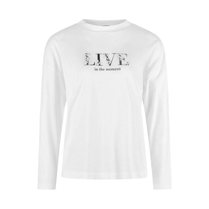 Marc Aurel • t-shirt live in the moment • 36, Kleding | Dames, Blouses en Tunieken, Wit, Nieuw, Maat 36 (S), Verzenden