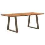 vidaXL Eettafel rechthoekig 200x90x74 cm massief eikenhout, Huis en Inrichting, Tafels | Eettafels, Verzenden, Nieuw