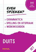 Even Spieken - Duits grammatica, spelling, uitspraak (set), Verzenden, Intertaal
