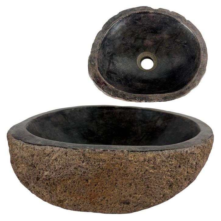 Lendo Online Waskom Riviersteen (30-35)x(25-30) cm Bruin, Doe-het-zelf en Bouw, Sanitair, Nieuw, Verzenden