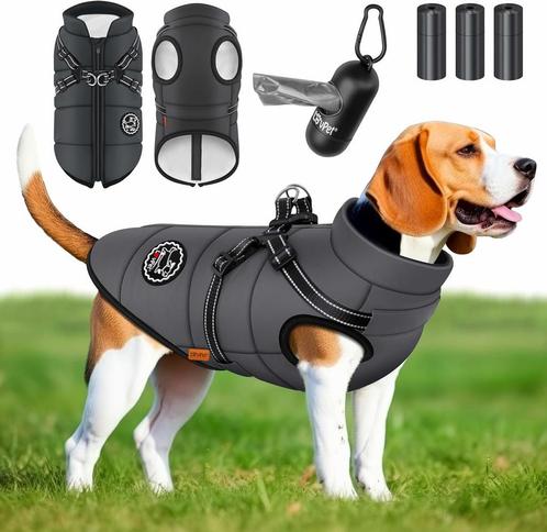 LOVPET Hondenjas, hondenjas met harnas, incl. 45 stuks poepz, Dieren en Toebehoren, Overige Dieren-accessoires, Verzenden