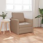 vidaXL Vloersofa Bed 2-in-1 Cappuccino 74x77x81 cm Kunstleer, Verzenden, Nieuw