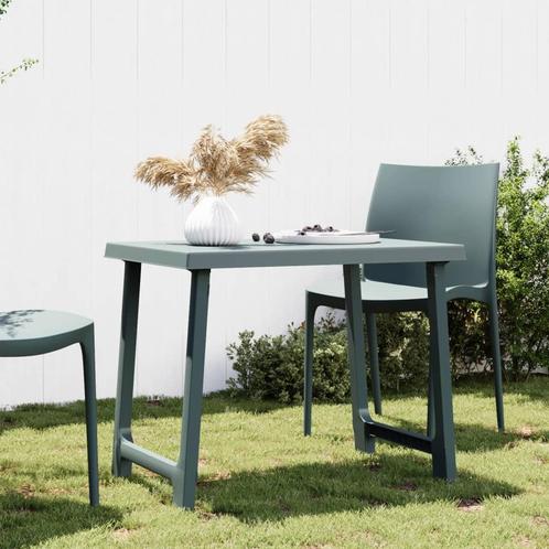 vidaXL Table de camping vert 79x56x64 cm PP aspect de, Tuin en Terras, Tuinsets en Loungesets, Verzenden