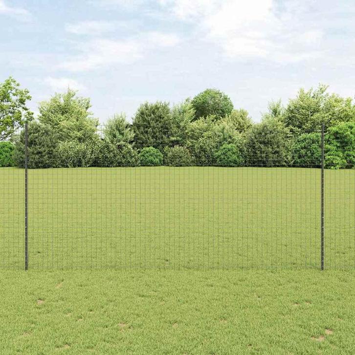 vidaXL Hekpaal. 44 pcs Grijs 200 cm Staal, Tuin en Terras, Palen, Balken en Planken, Nieuw, Verzenden