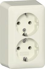 Gira Dubbele Schuko Stopcontact 16A 250V Opbouw - 478012, Doe-het-zelf en Bouw, Verzenden, Nieuw