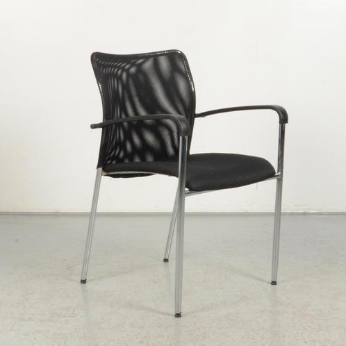 Vergaderstoel Frontseat - Zwart - Mesh rugleuning, Huis en Inrichting, Stoelen, Gebruikt, Ophalen of Verzenden