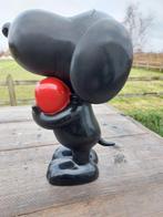Beeld, black snoopy - 28 cm - polyresin
