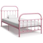 vidaXL Bedframe metaal roze 90x200 cm, Verzenden, Nieuw