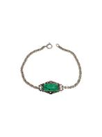 Zonder Minimumprijs - Armband Zilver Turquoise - Art-Deco, Nieuw