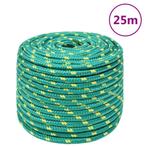 vidaXL Boottouw 14 mm 25 m polypropyleen groen, Verzenden, Nieuw