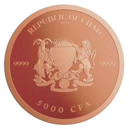 1 Troy Ounce - Zilver .999 - 2024 1 oz Chad Cannabis, Postzegels en Munten, Edelmetalen en Baren