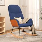 vidaXL Schommelstoel stof blauw, Huis en Inrichting, Stoelen, Verzenden, Nieuw
