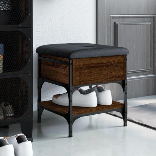 vidaXL Schoenenbank 42x42x45 cm bewerkt hout bruin, Huis en Inrichting, Overige Huis en Inrichting, Nieuw, Verzenden