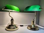 Bankierslamp (2) - Verguld messing - koppel