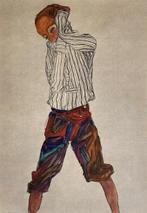 Egon Schiele (1890-1918), (after) - Knabe in gestreiftem