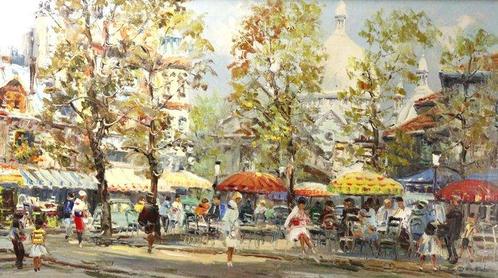 Luigi Corti (XX) - Ansicht aus Paris, Sacre-Coeur, Antiquités & Art, Art | Peinture | Classique