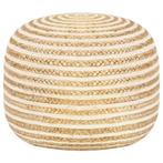 vidaXL Poef handgemaakt 45x30 cm jute, Maison & Meubles, Canapés | Repose-pieds & Poufs, Verzenden
