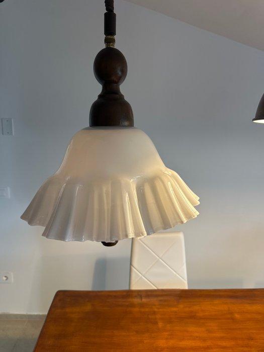 Plafondlamp - Opaline glas - mid-eeuwse moderne stijl, Antiek en Kunst, Curiosa en Brocante