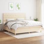 vidaXL Sommier à lattes de lit avec matelas Crème, Maison & Meubles, Verzenden, Neuf