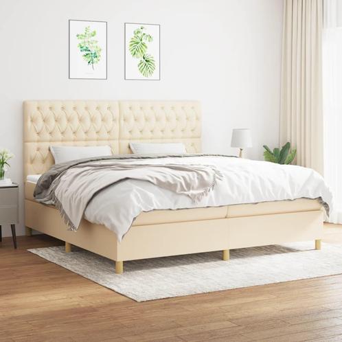 vidaXL Sommier à lattes de lit avec matelas Crème, Maison & Meubles, Chambre à coucher | Lits, Neuf, Envoi