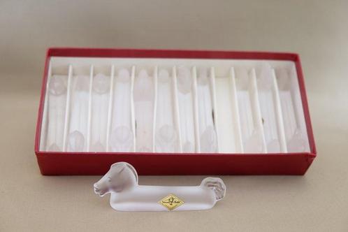 Vannes le Chatel - Porte couteau (12) - Cristal - animaux, Antiek en Kunst, Antiek | Meubels | Tafels