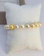 Armband Gouden en witte South Sea parels - 8x9mm, Handtassen en Accessoires, Armbanden, Nieuw