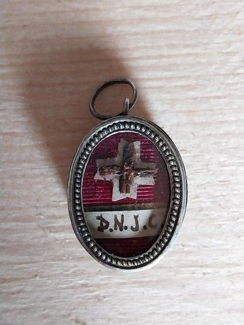 Reliekhouder - Hout, Papier, Zilver - 1850-1900 - Santa, Antiek en Kunst, Kunst | Niet-Westerse kunst