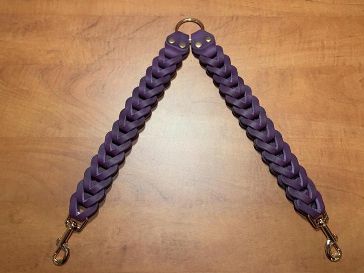 Leren duo honden riem berry, Auto-onderdelen, Overige Auto-onderdelen, Nieuw, Ophalen of Verzenden